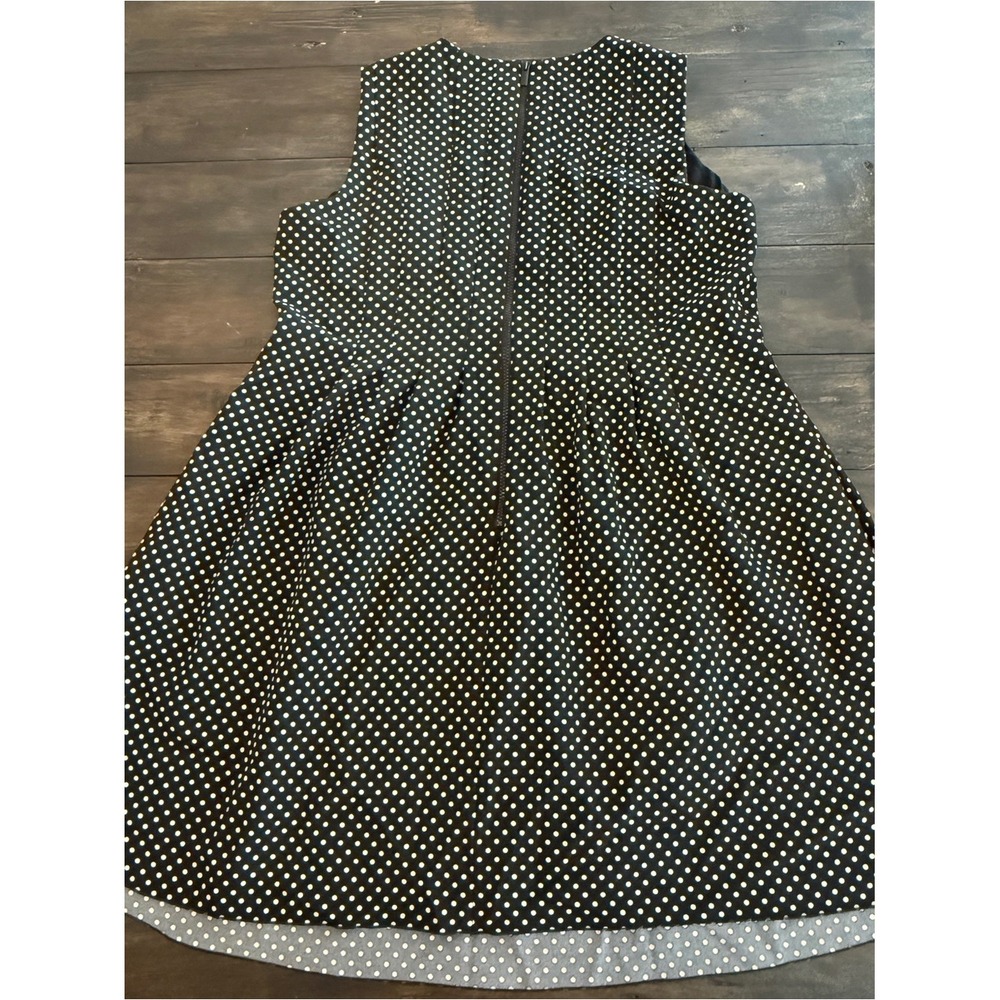 Anne Klein Black Dress with White Polka Dots Size 14W - Picture 10 of 16